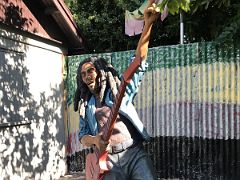 07C The courtyard contains a Bob Marley statue by Scheed Cole Trench Town Culture Yard Kingston Jamaica